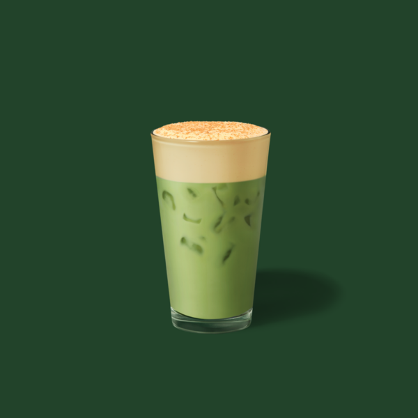 Pumpkin Cream Iced Matcha Latte