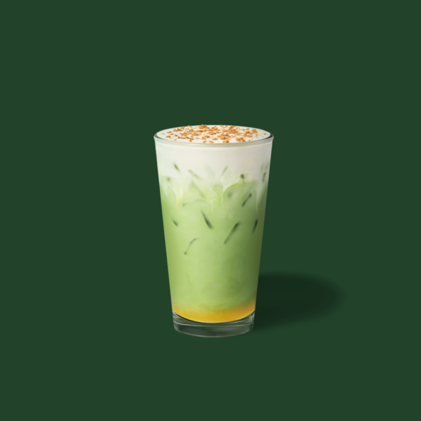 Iced Apple Crumble Matcha Latte